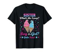 Hermana Ice Cream Whats The Scoop Gender Reveal Matching Camiseta