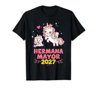 Hermana Mayor 2027 Voy a ser una Hermana Mayor 2027 Camiseta gráfica económica, Hombre, Negro, M