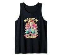 Hermana Mayor Del Cumpleaños Sirena Fiesta Hermanas Cumpleaños Camiseta sin Mangas