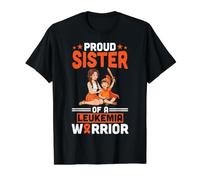 Hermana Orgullosa De Un Hermano De Apoyo del Cáncer Guerrero Leucémico Camiseta gráfica económica