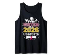 Hermana Orgullosa de una Clase de posgrado 2026 de Leopardo Senior 2026 Camiseta sin Mangas