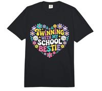 Hermanamiento con mi Mejor Amiga de la Escuela, Linda Amiga Que Coincide, Twin Day Comfort Colors Adult Heavyweight T-Shirt
