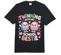 Hermanamiento con mi Mejor Amiga de la Escuela, Linda Amiga Que Coincide, Twin Day Comfort Colors Adult Heavyweight T-Shirt
