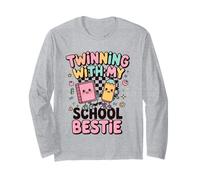 Hermanamiento con mi Mejor Amiga de la Escuela, Linda Amiga Que Coincide, Twin Day Manga Larga