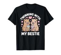 Hermanamiento Con Mi Mejor Amiga, Lindo Capibara Mamá Hija Diversión Camiseta