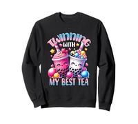 Hermanamiento con mi Mejor té de Burbujas de té Boba Bestie Friendship Sudadera
