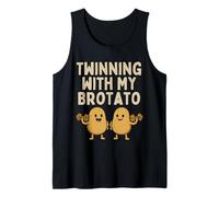 Hermanamiento con My Bro Potato Twin Brothers Best Friend Camiseta sin Mangas