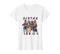 Hermanas Black Women Besties Melanin Sisterhood Squad Camiseta gráfica económica, Mujer, Blanco, L