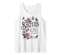 Hermanas Diferentes Flores del Mismo jardín a Juego Hermana Camiseta sin Mangas