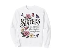 Hermanas Diferentes Flores del Mismo jardín a Juego Hermana Sudadera