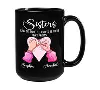 Hermanas, Llueva O Truene Tazón De Café Graciosa Tazas Té Novedad Tazas De Regalo Regalos Novedosos Para Novios Amigos Colegas 330Ml