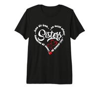 Hermanas Side by Side O Miles Apart Conectadas De Corazón Camiseta Premium