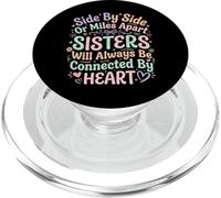Hermanas Side by Side Sisters Forever Connected Siblings Love Family PopSockets PopGrip para MagSafe