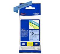 Hermano 8108 TZ-541 18 mm negro sobre cinta azul