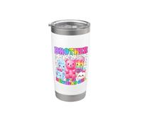 Hermano De Cumpleaños Niña Kawaii Dumpling Candy Cumpleaños Vaso térmico de acero inoxidable de doble pared