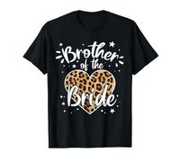 Hermano de la Novia I Loved Her First Cute Leopard Heart Camiseta