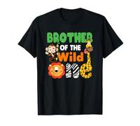 Hermano De La Salvaje Un Zoológico Animal Safari Jungle 1er Bithday Camiseta