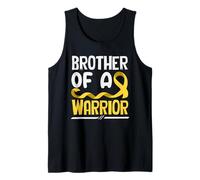 Hermano de un Guerrero Cáncer Infantil Cinta Dorada Camiseta sin Mangas