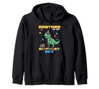 Hermano del cumpleañero Trex Dino Fiesta de cumpleaños para niños Sudadera con Capucha
