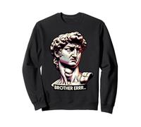 Hermano Errr Meme y divertida estatua de David Miguel Ángel Sudadera