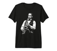Hermano Malcolm Tocando Saxofón Negro Historia Jazz Camiseta Premium