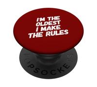 Hermano Mayor Hace Las Reglas Divertido Hermanos de la Familia Humor PopSockets PopGrip Adhesivo