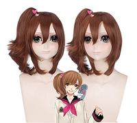 Hermanos Conflicto Asahina Ema para Mujeres Pelucas de Cosplay Peluca Sintética Mediana Larga Resistente al Calor para Mujer Peluca de Pelo Falso Marrón