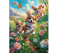Hermanos Corgi Puzzle 500 Piezas 3D Creativo Animal fantástico de Animales Salvajes Rompecabezas para Hombres Y Mujeres Decoración Hogar Moderno Construir Maquetas 500 PCS