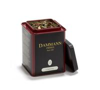 Hermanos Dammann | Bosque de fresas y melocotón verde oriental | Té Verde Sabores Frutales - 100 Gr | Té de hojas sueltas en lata | Té verde aromatizado