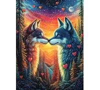 Hermanos Lobo Puzzles 300 Piezas Obra De Arte Colorido Animal Plant Hada Tale Rompecabezas para Adultos Decoración Hogar Moderno DIY Creativo Desafío 300 PCS