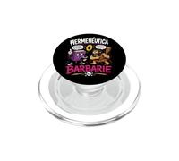 Hermenéutica o Barbarie Humor Filosófico Divertido PopSockets PopGrip para MagSafe