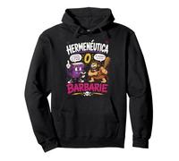 Hermenéutica o Barbarie Humor Filosófico Divertido Sudadera con Capucha
