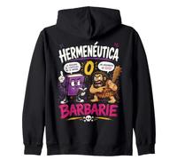 Hermenéutica o Barbarie Humor Filosófico Divertido Sudadera con Capucha