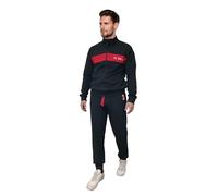 Hermet A.C.Milan - Pijama deportivo de forro polar con cremallera y pantalones, color rojo y negro, talla S, producto oficial