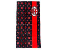 hermet A.C. Milan, Toalla de Playa de Piscina, de Espuma, 70 x 140, 100% algodón, Producto Oficial, Estampado