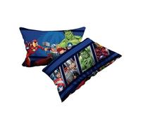 hermet Avengers, Juego de 2 Fundas de Almohada de algodón, par de Fundas de Almohada para Cama, 100% algodón, 50 x 80 cm, Cierre de sobre