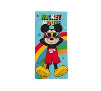 hermet, Disney Toalla de Playa Mickey Mouse, 70 x 140 cm, Toalla de Playa o Piscina, 100% algodón Suave, práctica y Ligera