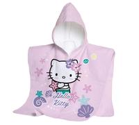 hermet, Hello Kitty, Toalla de Playa con Capucha, Poncho de Playa Maxi para Niño, 60x60 cm, Toalla para Playa o Piscina, 100% Algodón Suavísimo