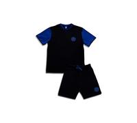 hermet Inter Corto Conjunto de Pijama Unisex-Adulto, Negro, XL