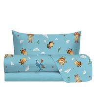 hermet Jolly - Juego de sábanas para Cama Individual, diseño de Tenis, 100% algodón, sábana encimera + sábana Bajera + Funda de Almohada