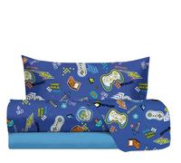 hermet Jolly - Juego de sábanas para Cama Individual, diseño de Tenis, 100% algodón, sábana encimera + sábana Bajera + Funda de Almohada