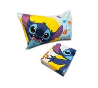 hermet Juego de sábanas 1 Plaza de Franela Stitch, 100% algodón, Juego de 3 Piezas, sábana + Bajera con Esquinas + Funda de Almohada, Individual