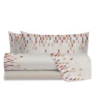 hermet Juego de sábanas para Cama de Matrimonio, 100% algodón, Estampado Estampado, Juego de Cama de 2 plazas, sábana encimera + sábana Bajera + 2 Fundas de Almohada, Fedora Rosa