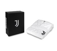 hermet Juventus - Albornoz Unisex con Capucha, de Rizo, 380 g/m², 100% algodón, Logotipo de la Juventus Lado corazón, Talla M