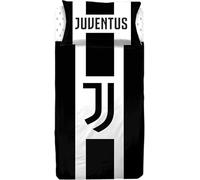 hermet Juventus F.C. - Juego de sábanas para Cama de Plaza y Media, 100% algodón, Color Blanco y Negro