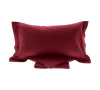 hermet Laura Biagiotti - Juego de sábanas para Cama de Matrimonio de Color Liso de algodón 100% algodón, sábana encimera + sábana Bajera + 2 Fundas de Almohada, Rojo Cereza