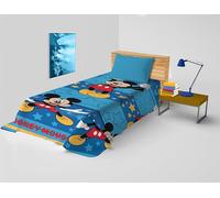 hermet Mickey Mouse, Colcha Cama Individual Disney, Colcha primaveral no Acolchada, Colcha Individual para niño, 170 x 270 cm, 100% algodón, Disney