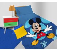 hermet Mickey Mouse, Colcha para Cama Individual primaveral Disney, Colcha primaveral para Cama Individual, Colcha de Entretiempo Acolchada, 100% Microfibra, Producto Oficial Disney
