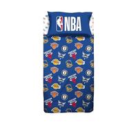 hermet NBA, Juego de sábanas para Cama Individual, Juego de sábanas Individual, sábana encimera, sábana Bajera, Funda de Almohada, 100% algodón, Bulls, Lakers, Warriors, Nets, Producto Oficial