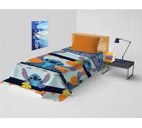 hermet Stitch - Colcha para Cama Individual Disney, Colcha primaveral no Acolchada, Colcha Individual para niño, 170 x 270 cm, 100% algodón, Disney